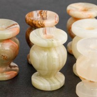 Набор Церковных подсвечников, 6 шт, 3×4.5 см, оникс