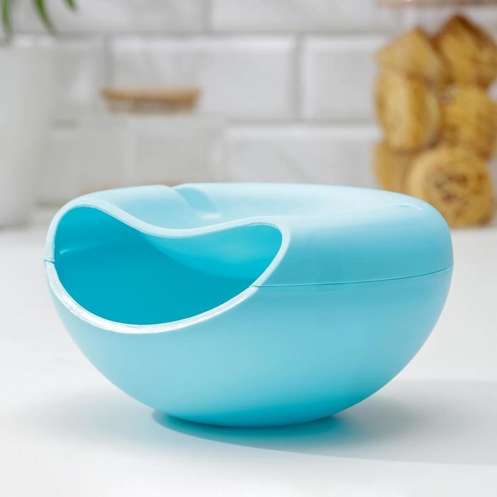 Тарелка для семечек и орехов «Плэтэр», 20×11 см, с подставкой для телефона, цвет МИКС