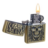 Зажигалка бензиновая для курения «Череп»