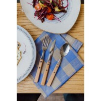 Ложка столовая «Эко-стейк», 19,5 см, толщина 1,5 мм, цвет ручки МИКС