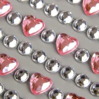 Стразы самоклеящиеся "Нежные кристаллы", ассорти, 4-6 мм, 363 шт