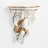 Декор настенный-полка "Ангел, 23.2 x 22 см, белая с золотом