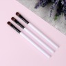 Набор кистей для макияжа, 3 предмета, цвет белый/чёрный