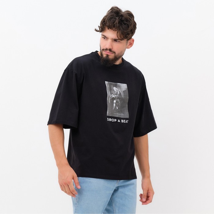 Футболка мужская KAFTAN "Drop", черный, р. 56