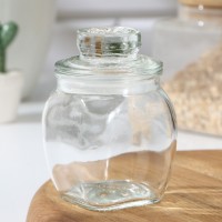 Банка для сыпучих продуктов Доляна «Овал», 190 мл, 10×6 см