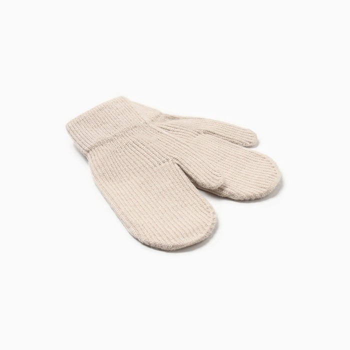 Варежки детские MINAKU, бежевые, 18 см