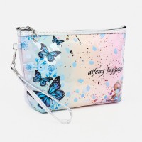 Косметичка на молнии, с ручкой, цвет разноцветный