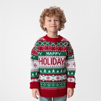 Свитер вязаный новогодний детский KAFTAN Holidays, размер 32 (110-116 см), зелёный