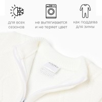 Комбинезон вязаный детский MINAKU, рост 62-68 см, белый