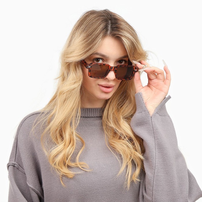 Очки солнцезащитные OneSun, uv 400, дужка 15 см, ширина 14 см, линза 3.7×4.5 см