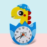 Часы настольные DIY «Динозавр из фетра» детские, набор для творчества, 23×21 см, АА
