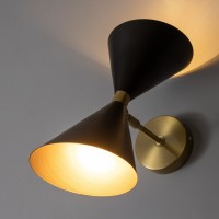 Бра "Мурано" 2хЕ27 40Вт черно-золотой 16х26х40 см