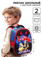 Рюкзак школьный для мальчика, 39 см × 30 см × 14 см «Роботы», Трансформеры