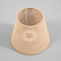 Абажур для люстры "Саржа" E27 бежевый 15х15х13 см