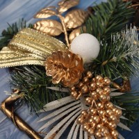 Новогоднее украшение на ёлку «Зимнее волшебство. Ветка ажурная» на стену, 20х18 см