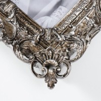 Фоторамка полистоун 10х15 см "Ампир" серебро 22,5х17,5 см