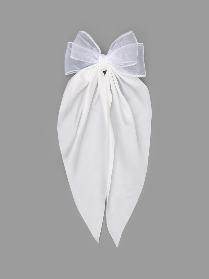 Бант для волос на заколке с лентами, белый, Принцессы Дисней