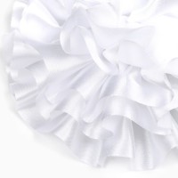 Бант для волос на резинке школьный, белый, 11 см, Принцессы