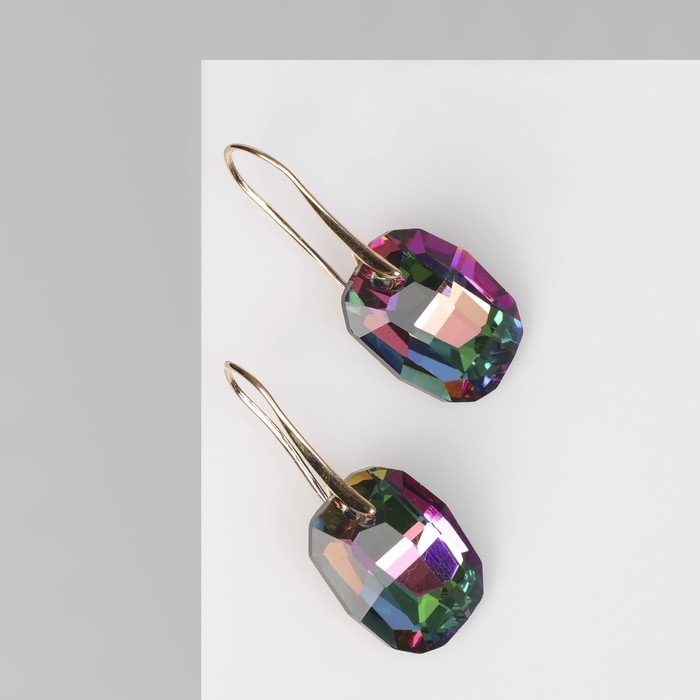 Серьги со стразами «Иллюзион» овал, миксы