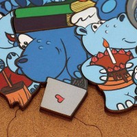 Пазл-головоломка "Весёлые бегемотики"