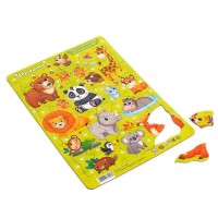 Пазл в рамке «Зверюшки», на подложке, 42 детали