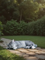 Садовая фигура из полистоуна «Кот Кузя», 13×24×40 см