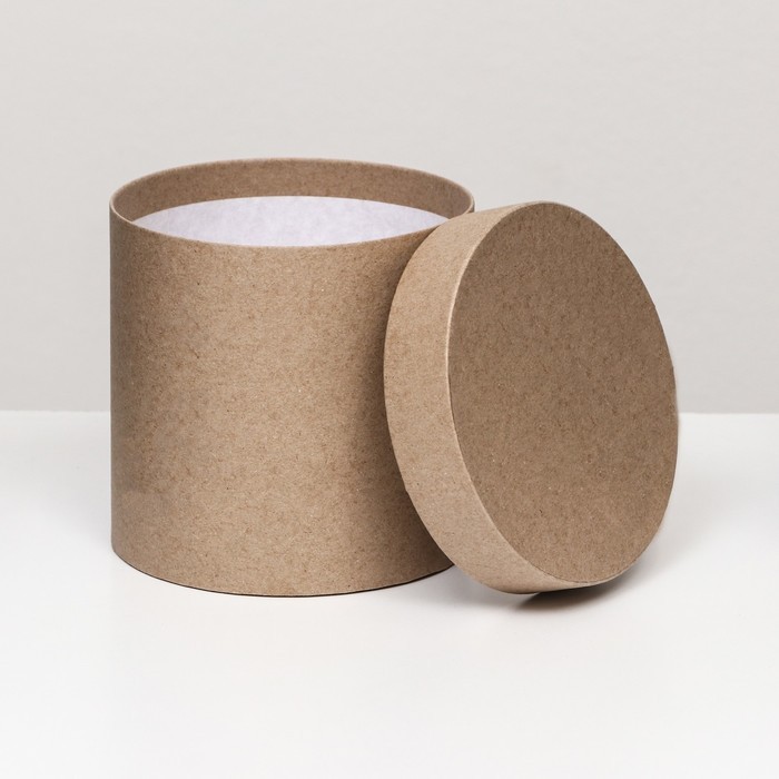 Коробка подарочная круглая, шляпная, крафт, 13×13 см