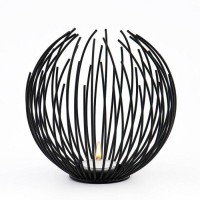 Подсвечник металлический на 1 свечу TAKE IT EASY «Шар», чёрный, 15.5×15 см