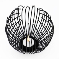 Подсвечник металлический на 1 свечу TAKE IT EASY «Шар», чёрный, 15.5×15 см