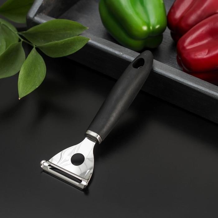 Овощечистка Доляна Blаde, 18 см, ручка sоft tоuch, цвет МИКС