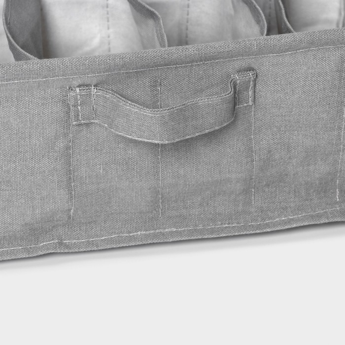 Органайзер для хранения белья LaDо́m, 6 ячеек, 32×17×12 см, серый