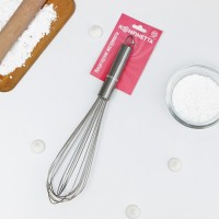 Венчик для взбивания KONFINETTA «Сильвер», струна 1.3 мм, 35×7×7 см, серебристый