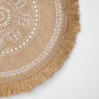 Салфетка сервировочная Доляна «Африка», d=30 см, цвет белый