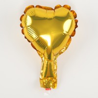 Шар фольгированный 5" «Сердце», золото