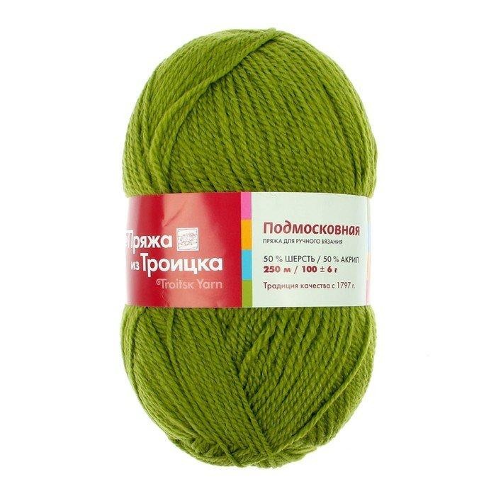 Пряжа "Подмосковная" 50% шерсть, 50% акрил 250м/100гр (05, голубой) Пряжа "Подмосковная" 50% шерсть, 50% акрил 250м/100гр (05, голубой)
