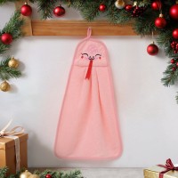 Кухонное полотенце новогоднее Доляна "Змея" 24х38 см, 280г/м2 микрофибра,100%п/э