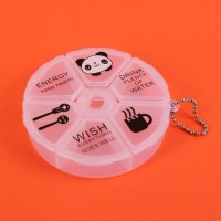 Таблетница Keep health, с цепочкой, d=8×2 см, 6 секций, МИКС