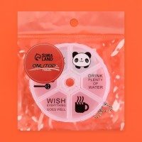 Таблетница Keep health, с цепочкой, d=8×2 см, 6 секций, МИКС