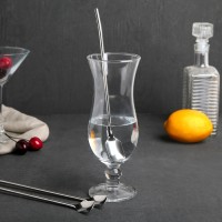 Набор ложек-трубочек барных Доляна, h=22 см, 6 шт