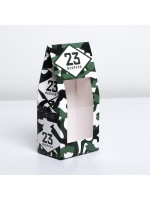 Коробка кондитерская, упаковка, «23 февраля», 9×19×6 см