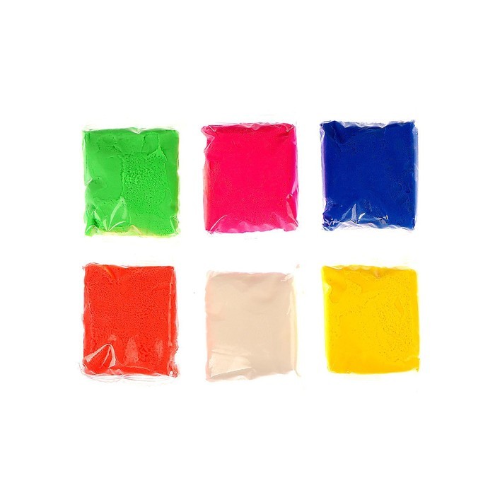 Набор лёгкого прыгающего пластилина 6 цветов МИКС