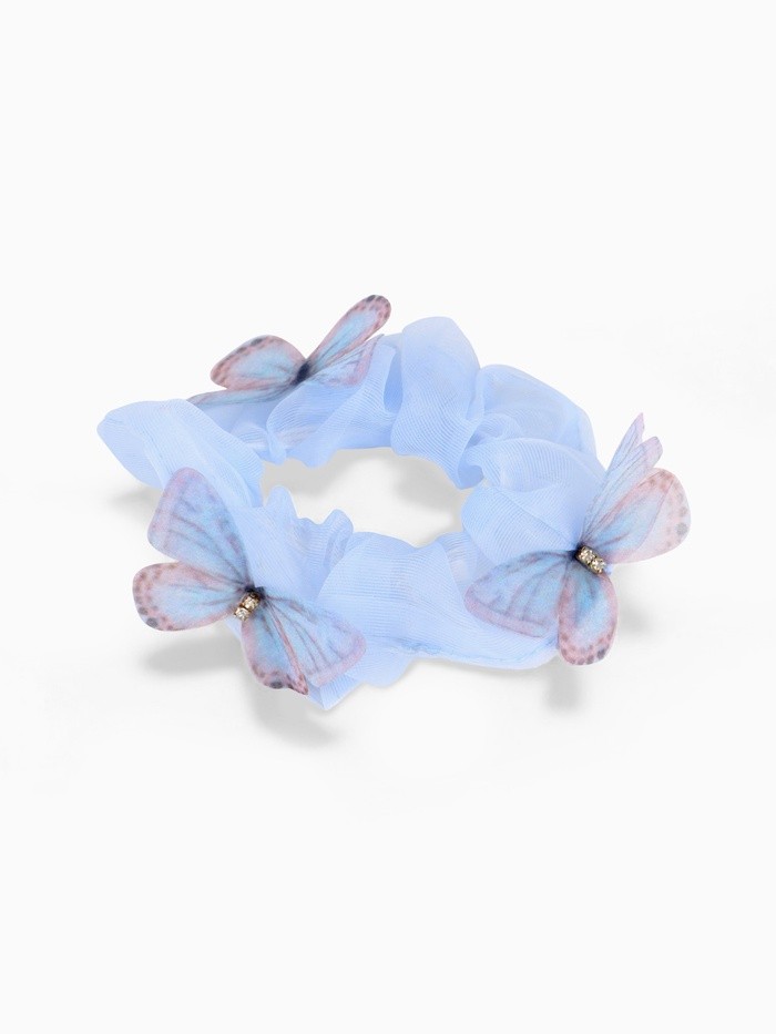 Резинка для волос «Бабочки» голубая, Холодное сердце