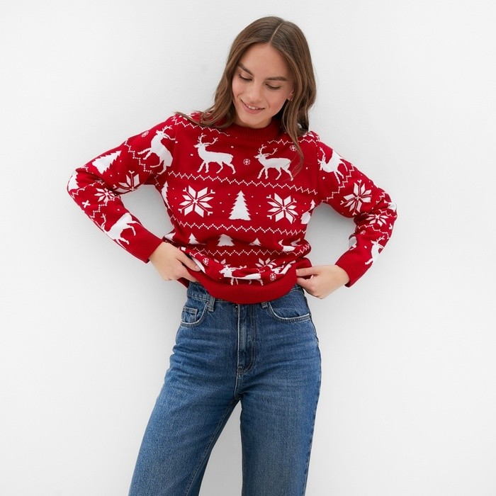 Свитер вязаный новогодний KAFTAN New Year, размер 42