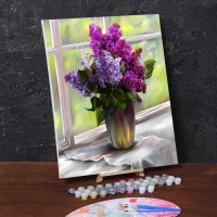 Картина по номерам на холсте с подрамником «Ароматная сирень», 40 х 50 см