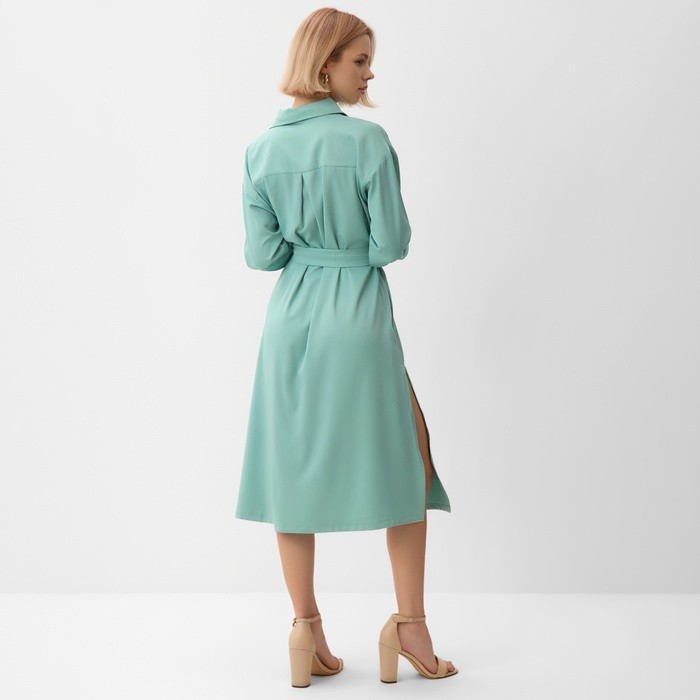 Платье женское MINAKU: Casual collection, цвет зелёный, размер 42