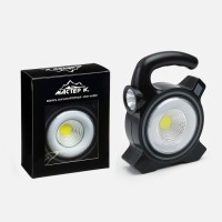 Фонарь ручной аккумуляторный «Мастер К», солнечная батарея, USB, 17×13 см