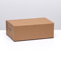 Коробка складная, бурая, для упаковки, хранения и переезда, 26×17×9 см