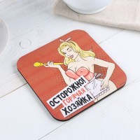 Подставка пробковая под горячее квадратная «Горячая хозяйка» 14x14 см