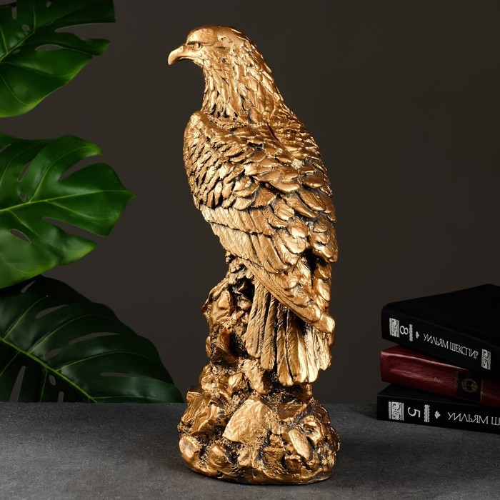 Копилка "Орел на камне средний" бронза, 21х13х40см