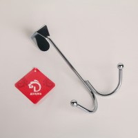 Вешалка на дверь Доляна «Лайт», 2 крючка, 16.5×5×9.5 см, хром